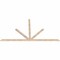Ekena Millwork Saratoga Smooth Timber Gable Bracket, Douglas Fir, 108"W x 58"H x 1 1/2"D x 3 1/2"F, 13/12 Pitch GBW108X58X0204SAR00SDF - alternate 3
